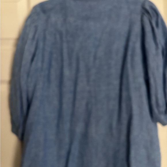 NWT Lilly Pulitzer Women’s Linen Blue Casual Casual Top Size 12 - Picture 3 of 6